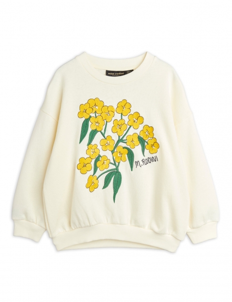 MINI RODINI Sweatshirt Alpine Flowers - white